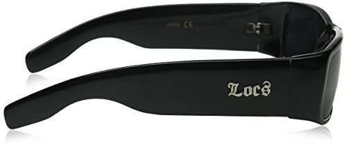 Black Locs sunglasses with thick arms and logo