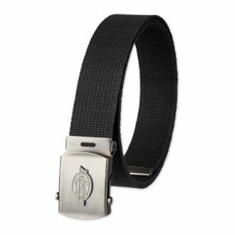 Dickies Mens Fabric Web Plaque Logo Buckle Belt