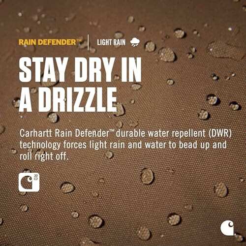 Carhartt Rain Defender durable water repellent technology.