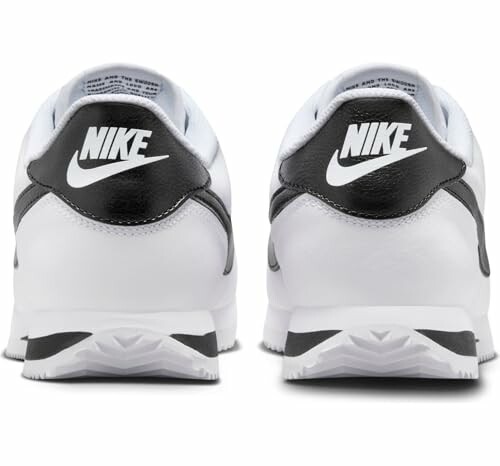 Rear view of Nike shoes with logo