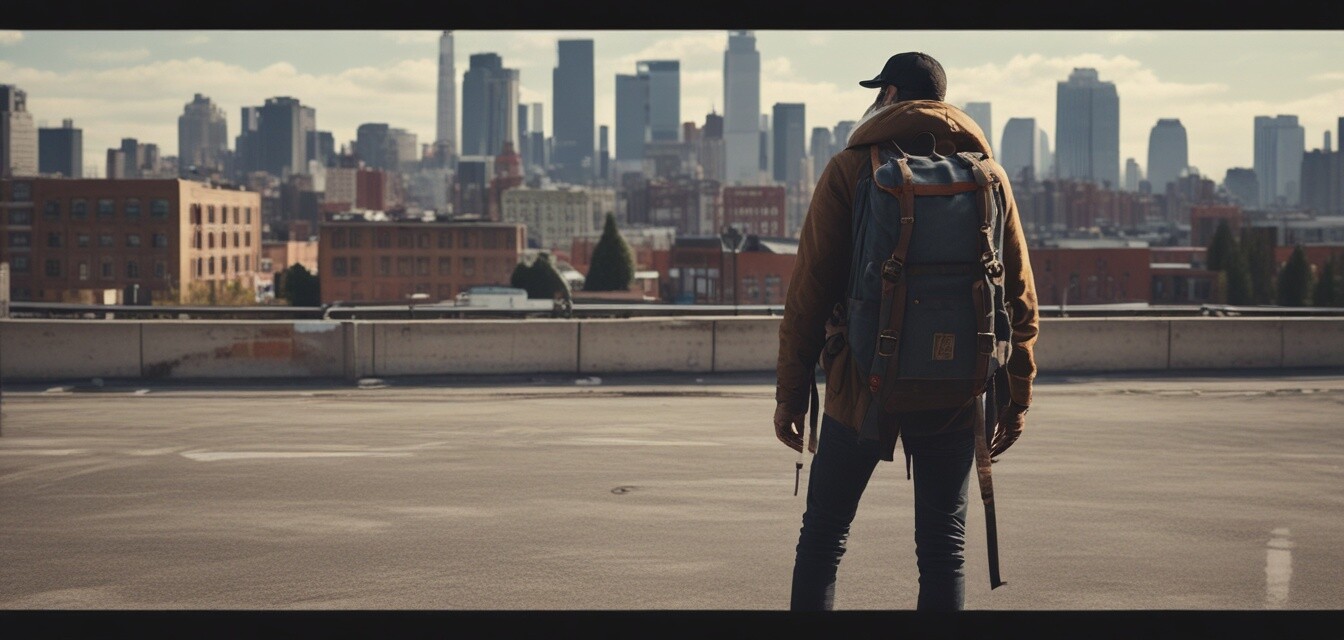 Rugged backpack for street workwear